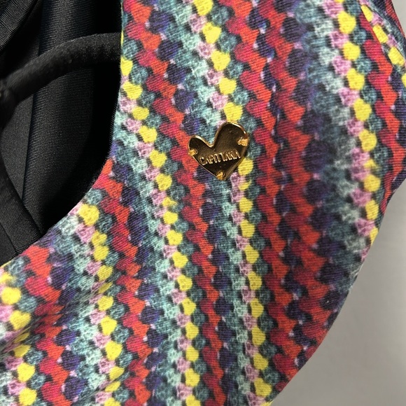 Capitanna V-Neck Crochet One Piece Swimsuit Open Back Ruched Bottom size small - Picture 6 of 13